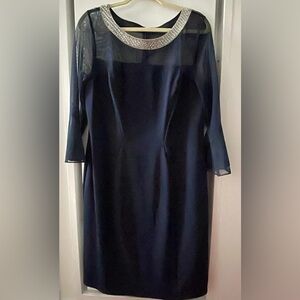 Alex Evenings Elegant Navy Dress
